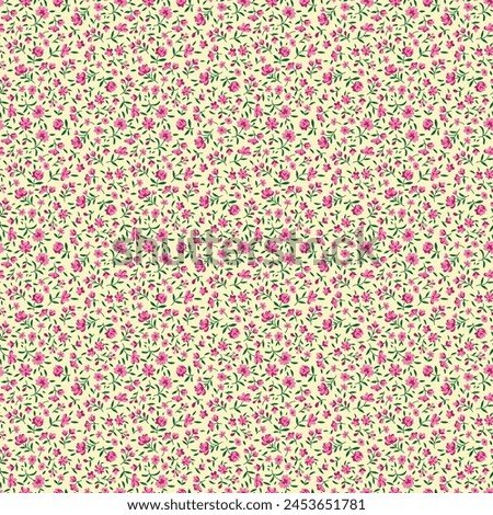 Beautiful little flower pattern, small vector floral seamless pattern illustration allover background Design, summer spring fashion fabric print textile ornament Design	