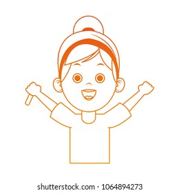 Beautiful little girl cartoon