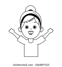 Beautiful little girl cartoon
