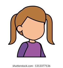 beautiful little girl character