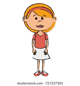 beautiful little girl character