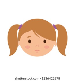Beautiful Little Girl Head Character