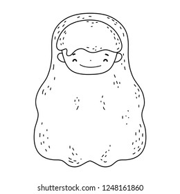 beautiful little girl head character