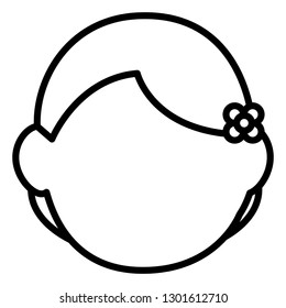beautiful little girl head character