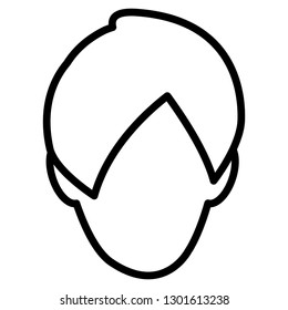 beautiful little girl head character
