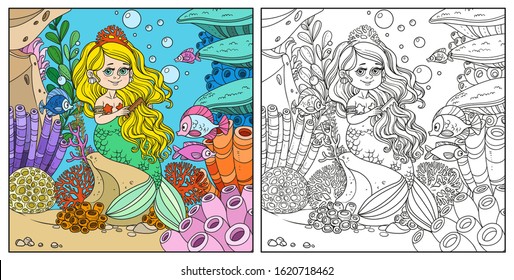 Beautiful little mermaid girl