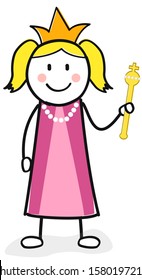 beautiful little Princess with crown