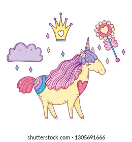 beautiful little unicorn character