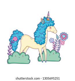 beautiful little unicorn in the landscape