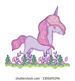 beautiful little unicorn in the landscape