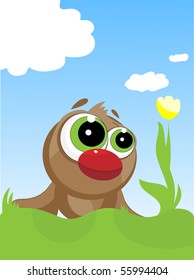 beautiful little vector bird