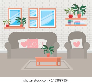 beautiful living room house scene