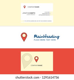 Beautiful Location  Logo and business card. vertical Design Vector