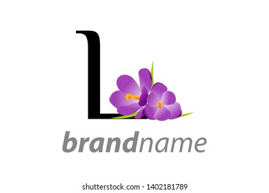 Beautiful logo design initial L Combine with flower.