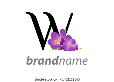 Beautiful logo design initial W Combine with flower.