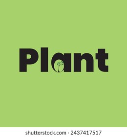beautiful logo design with plant 