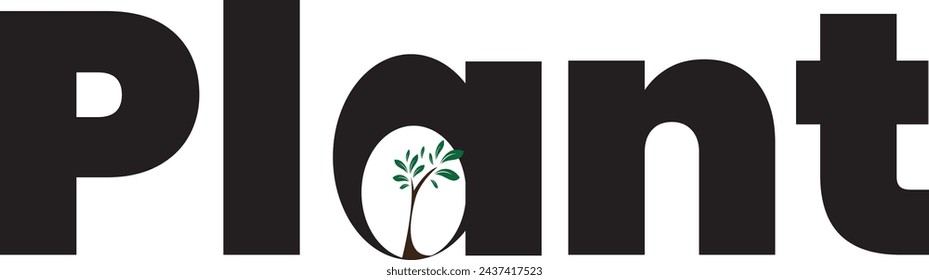 beautiful logo design with plant 
