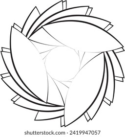 A beautiful logo design with rotating leaves