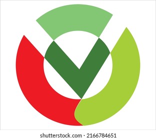 beautiful logo design using the letters V and O
