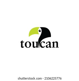 beautiful logo with an exotic toucan bird	