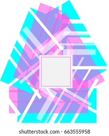 Beautiful logo with geometric background