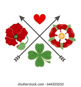 A beautiful logo with a heart and flowers.