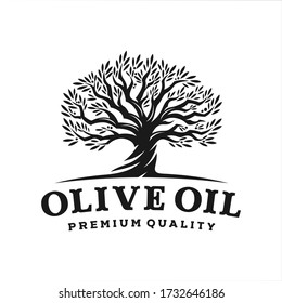Beautiful logo olive tree on white background. Modern vector sign. Premium quality illustration logo design concept