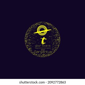 A beautiful logo on the theme of love. love is like the universe	