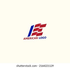 Beautiful logo on the theme of the United States of America.