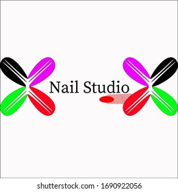 Beautiful logo for the salon of a manicurist.