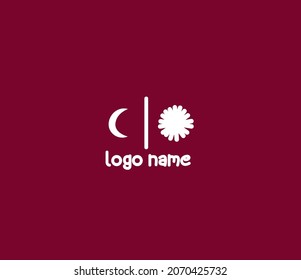 A beautiful logo symbolizing the cyclicity and harmony of the world. Symbolizes the change of seasons and day and night