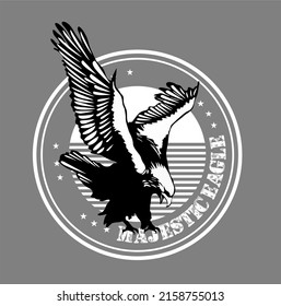 beautiful logo template with  majestic eagle 