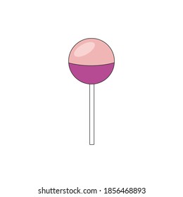 Beautiful lollipop isolated on white background. Vector illustration