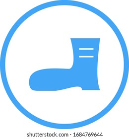 Beautiful Long Boot Glyph Vector Icon