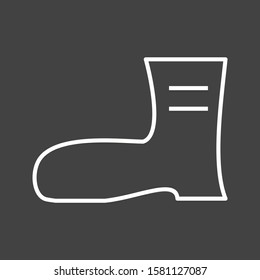 Beautiful Long Boot Line Vector Icon