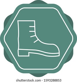 Beautiful Long boot Line Vector Icon