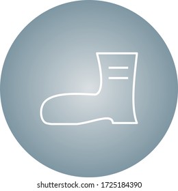 Beautiful Long Boot Line Vector Icon