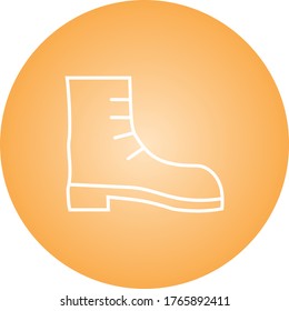 Hermoso icono del vector de línea de arranque largo