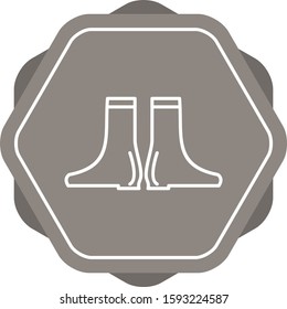 Beautiful Long boots Line Vector Icon