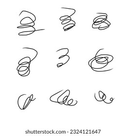 beautiful looking abstract doodles with different shapes, spirals, helix etc