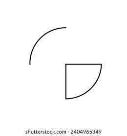 doodles abstractos de aspecto hermoso con diferentes formas, círculos, espirales, helix, etc