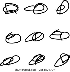 beautiful looking abstract doodles with different shapes, spirals, helix etc