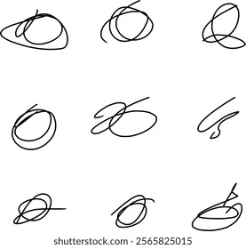 beautiful looking abstract doodles with different shapes, spirals, helix etc