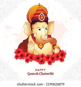 Beautiful lord ganesha watercolor for ganesh chaturthi card background