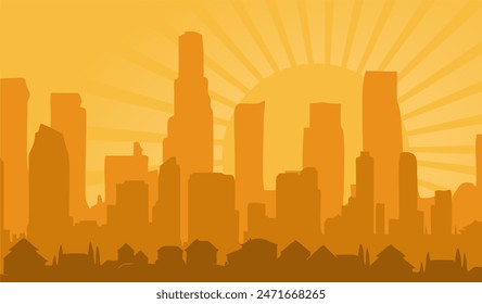 beautiful los angeles california cityscape with beautiful sky