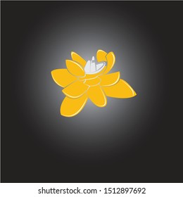 Beautiful lotus blossoms vector logo