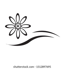Beautiful lotus blossoms vector logo
