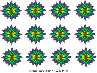 Beautiful Lotus Flower Color Wheel