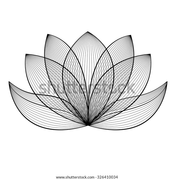 美しい蓮の花のライト 白黒の花柄の背景にベクター画像 のベクター画像素材 ロイヤリティフリー