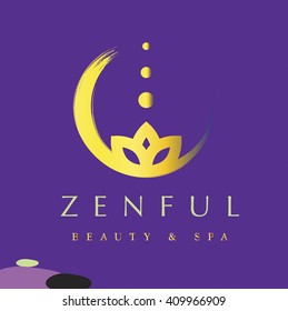 BEAUTIFUL LOTUS FLOWER VECTOR LOGO / SYMBOL